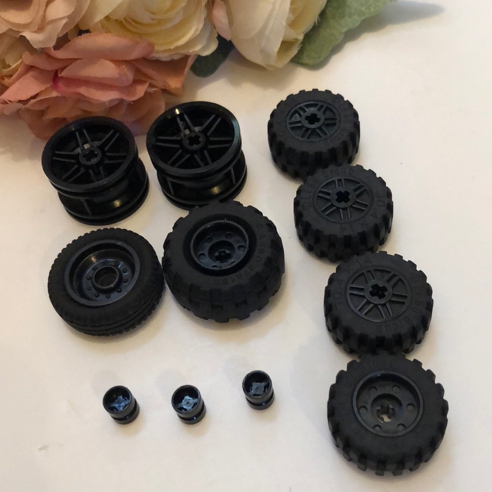 LEGO Tires Large LEGO Wheels LEGO Rubber Tires with gray rims  #9 big LEGO TIRES